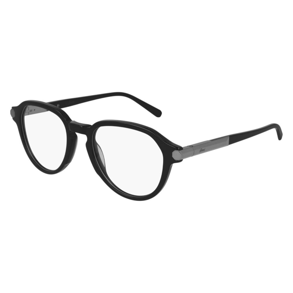 Brioni Men's Sunglasses Fall Winter 2020 Black Transparent Demo Lens Demo Lens Shiny BR0079O 001