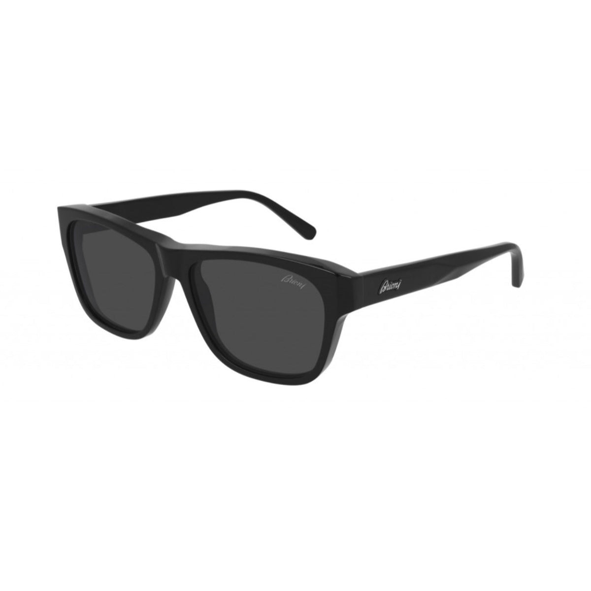 Brioni Men&#39;s Sunglasses Fall Winter 2020 Black Grey Nylon Nylon Shiny BR0081S 001