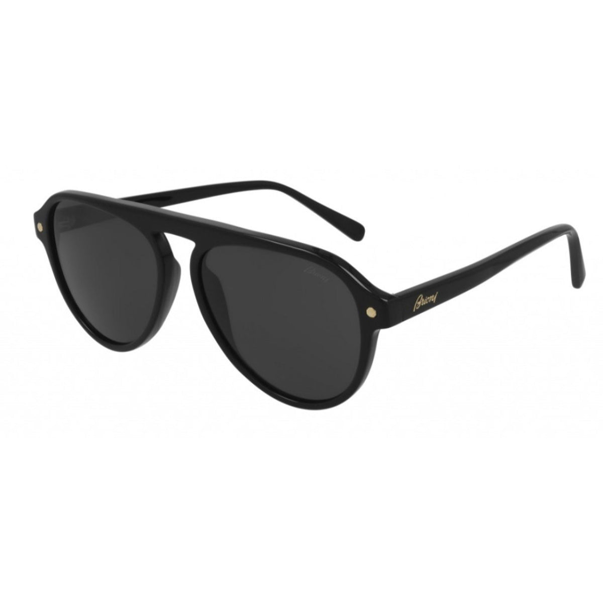 Brioni Men's Sunglasses Spring Summer 2021 Black Grey Nylon Nylon Shiny BR0085S 001