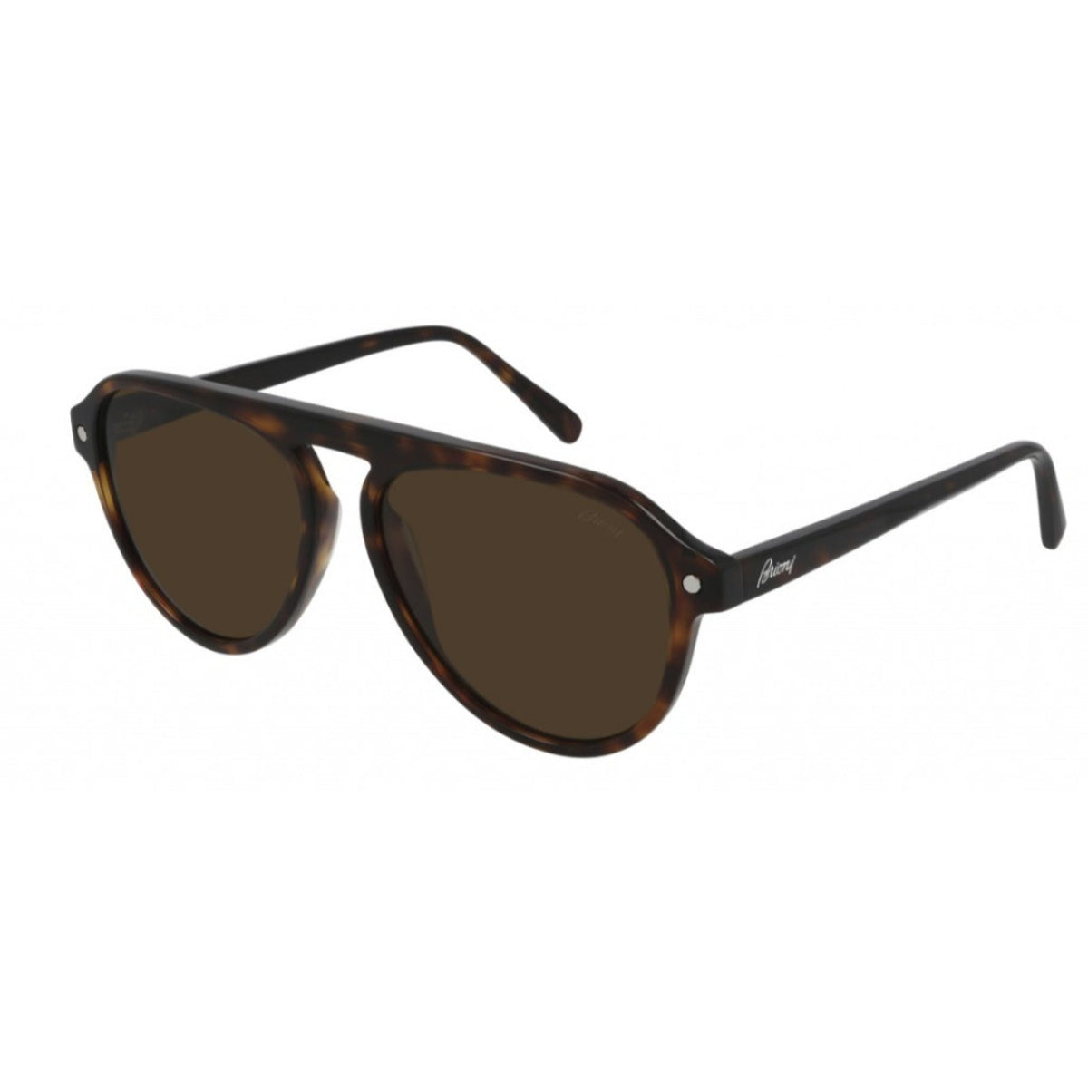 Brioni Men's Sunglasses Spring Summer 2021 Havana Brown Nylon Nylon Shiny BR0085S 002