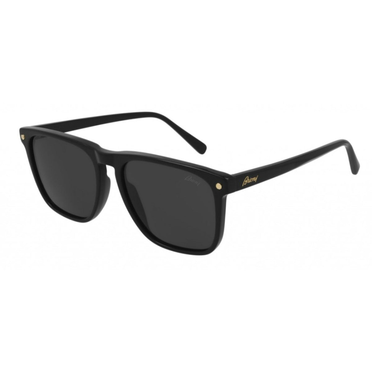Brioni Men's Sunglasses Spring Summer 2021 Black Grey Nylon Nylon Shiny BR0086S 001