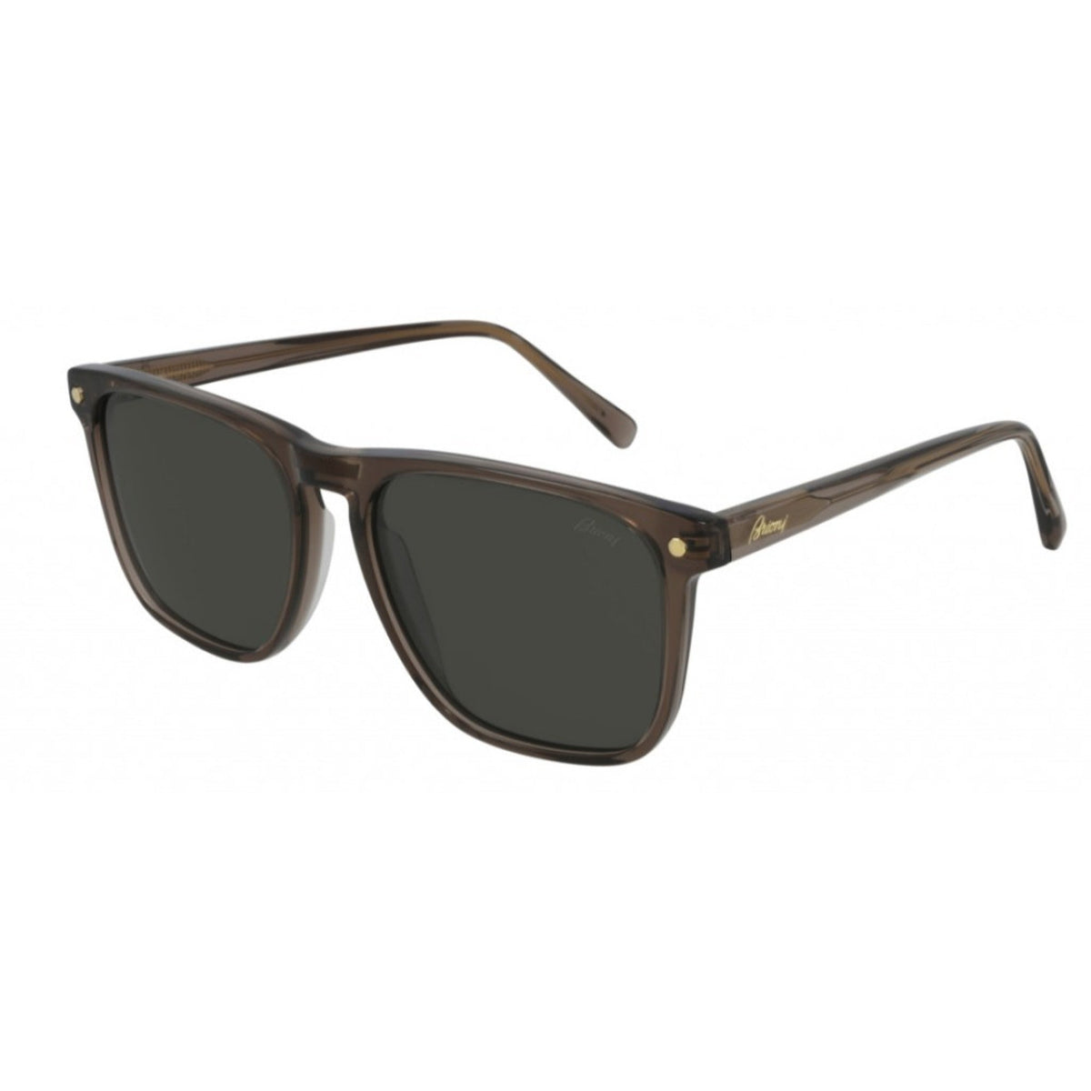 Brioni Men's Sunglasses Spring Summer 2021 Brown Grey Nylon Nylon Transparent BR0086S 003
