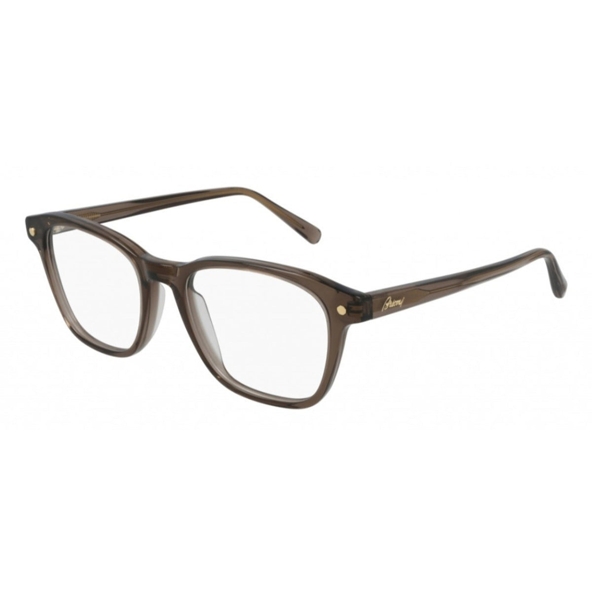 Brioni Men's Sunglasses Spring Summer 2021 Brown Transparent Demo Lens Demo Lens Transparent BR0087O 008