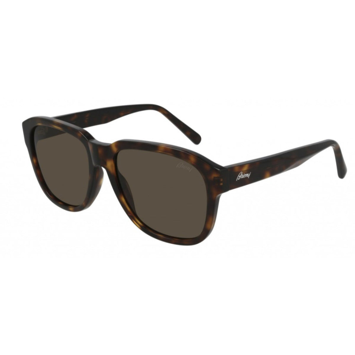 Brioni Men's Sunglasses Spring Summer 2021 Havana Brown Nylon Nylon Shiny BR0088S 002