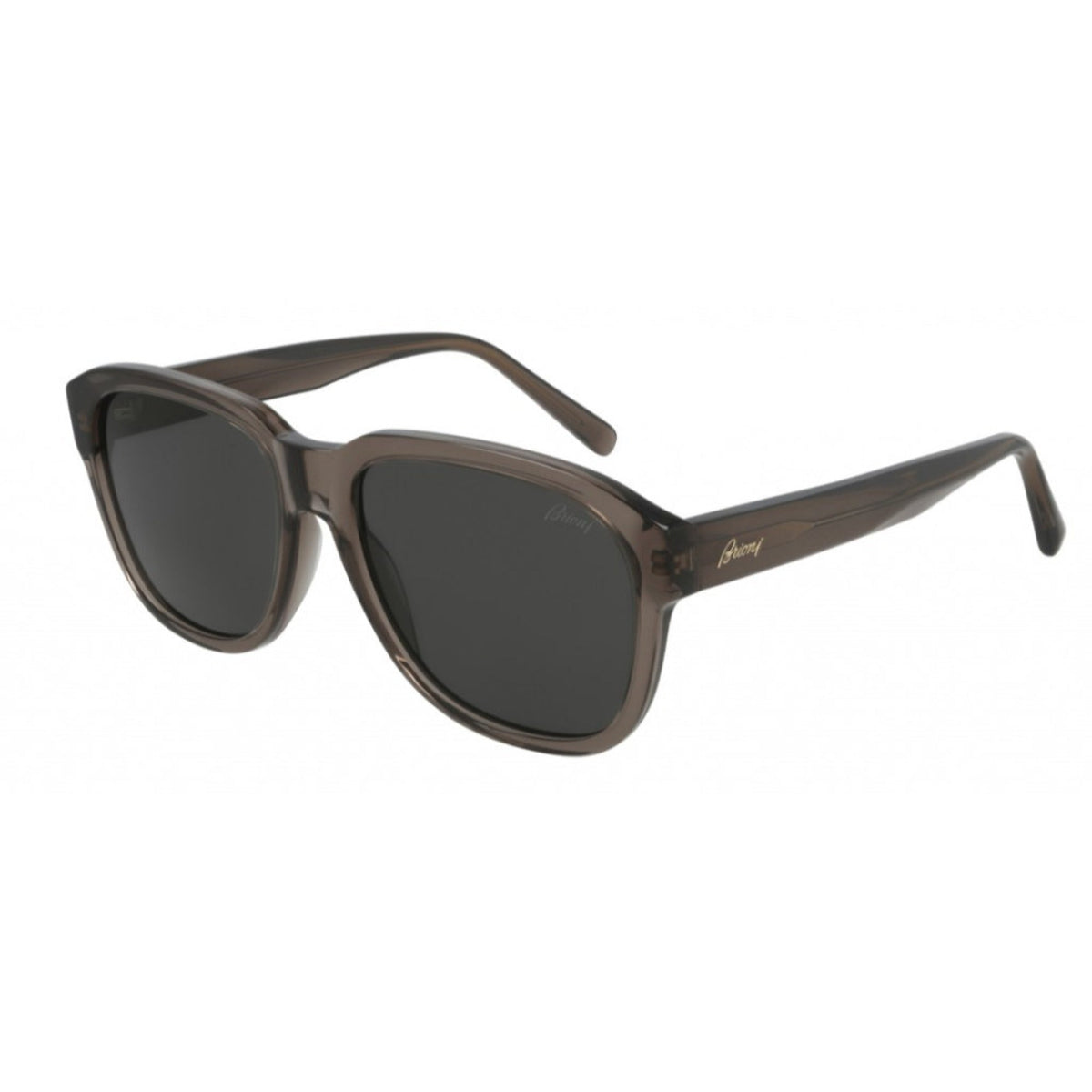 Brioni Men's Sunglasses Spring Summer 2021 Brown Grey Nylon Nylon Transparent BR0088S 004