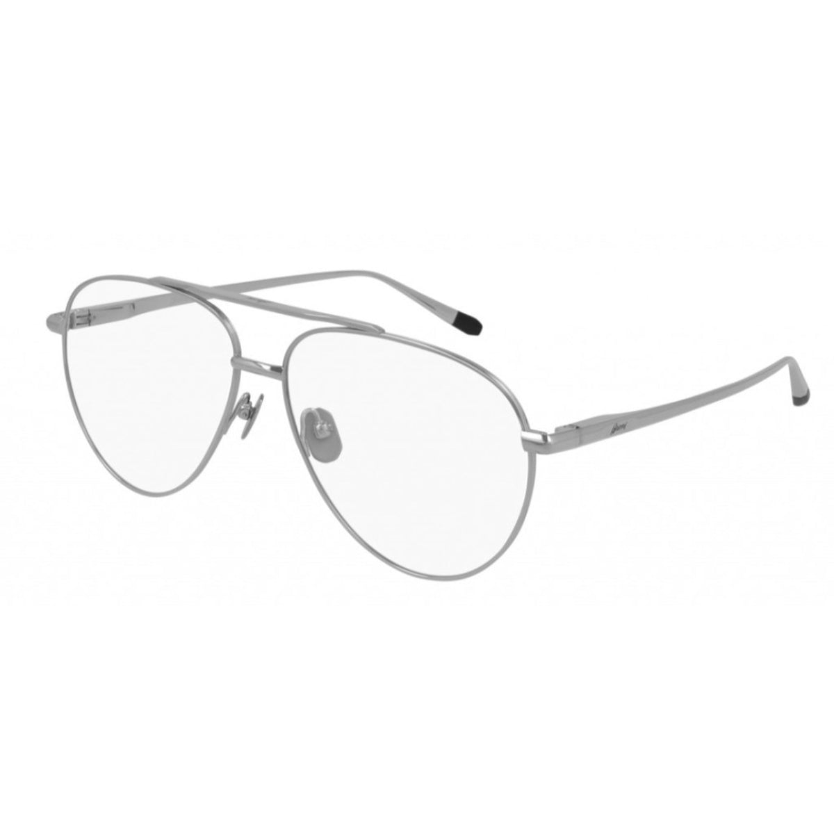Brioni Men's Sunglasses Spring Summer 2021 Silver Transparent Demo Lens Demo Lens SIlver BR0091O 001