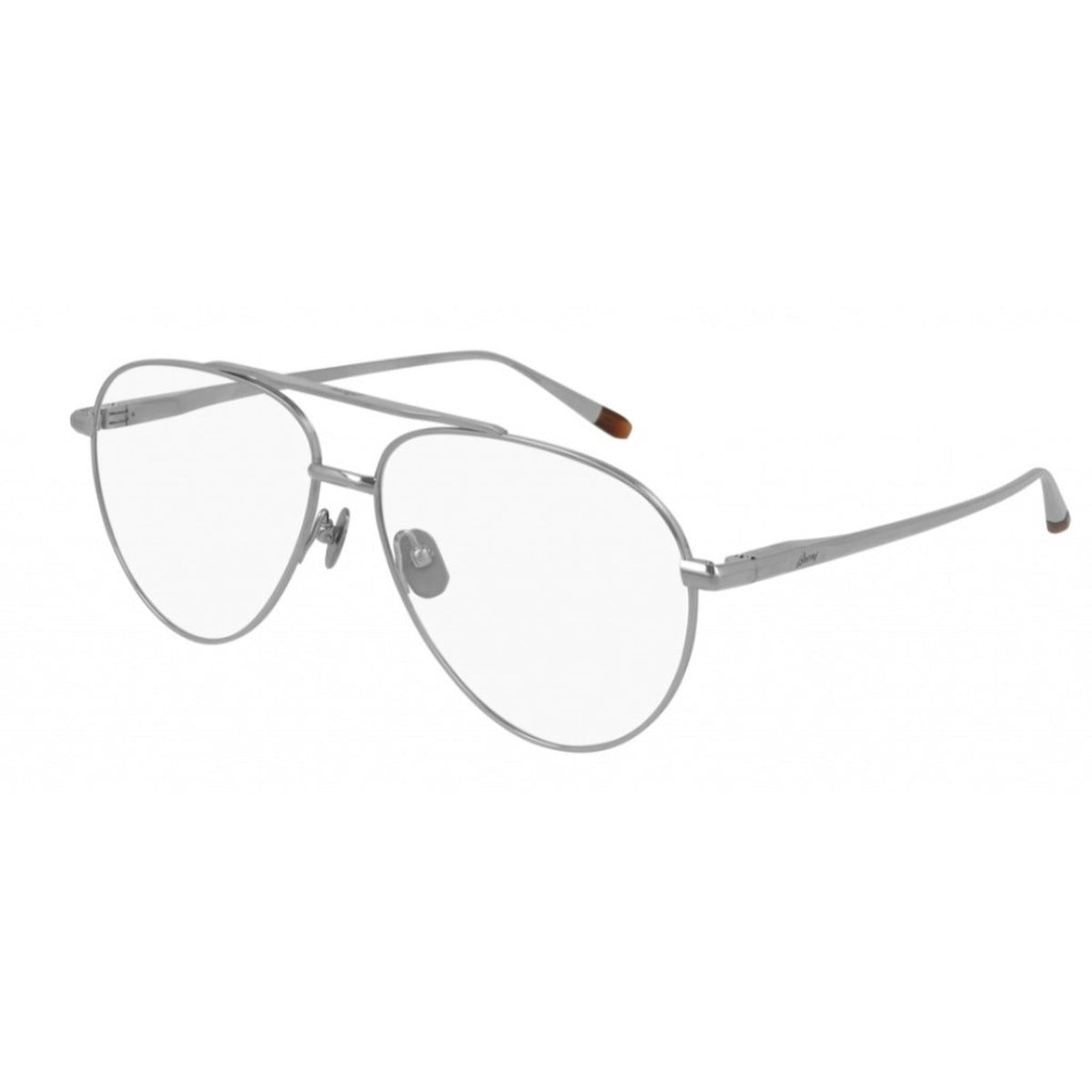 Brioni Men's Sunglasses Spring Summer 2021 Silver Transparent Demo Lens Demo Lens SIlver BR0091O 002
