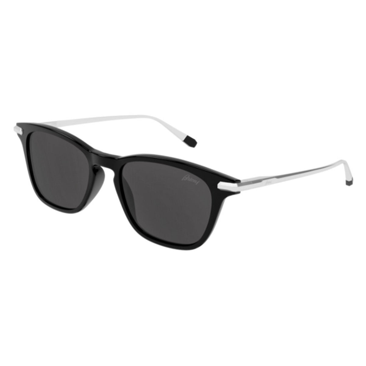 Brioni Men&#39;s Sunglasses Fall Winter 2021 Black Grey Nylon Nylon Shiny BR0092S 001