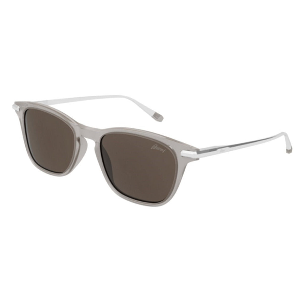 Brioni Men&#39;s Sunglasses Fall Winter 2021 Grey Brown Nylon Nylon Transparent BR0092S 004