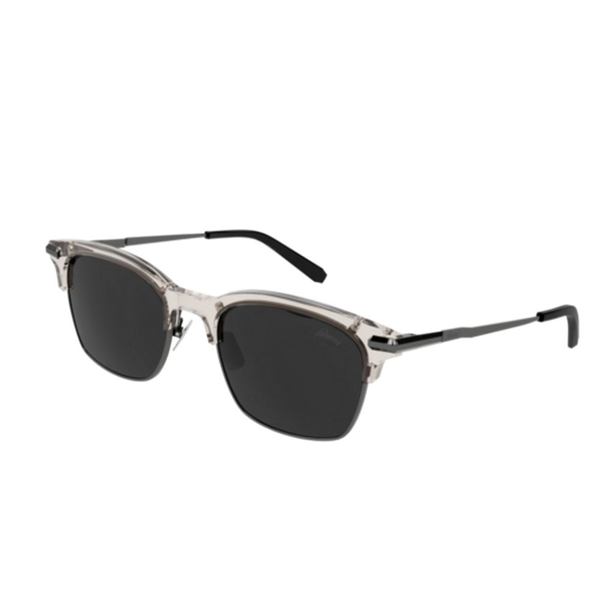 Brioni Men&#39;s Sunglasses Fall Winter 2021 Beige GREY Nylon Nylon Transparent BR0093S 004