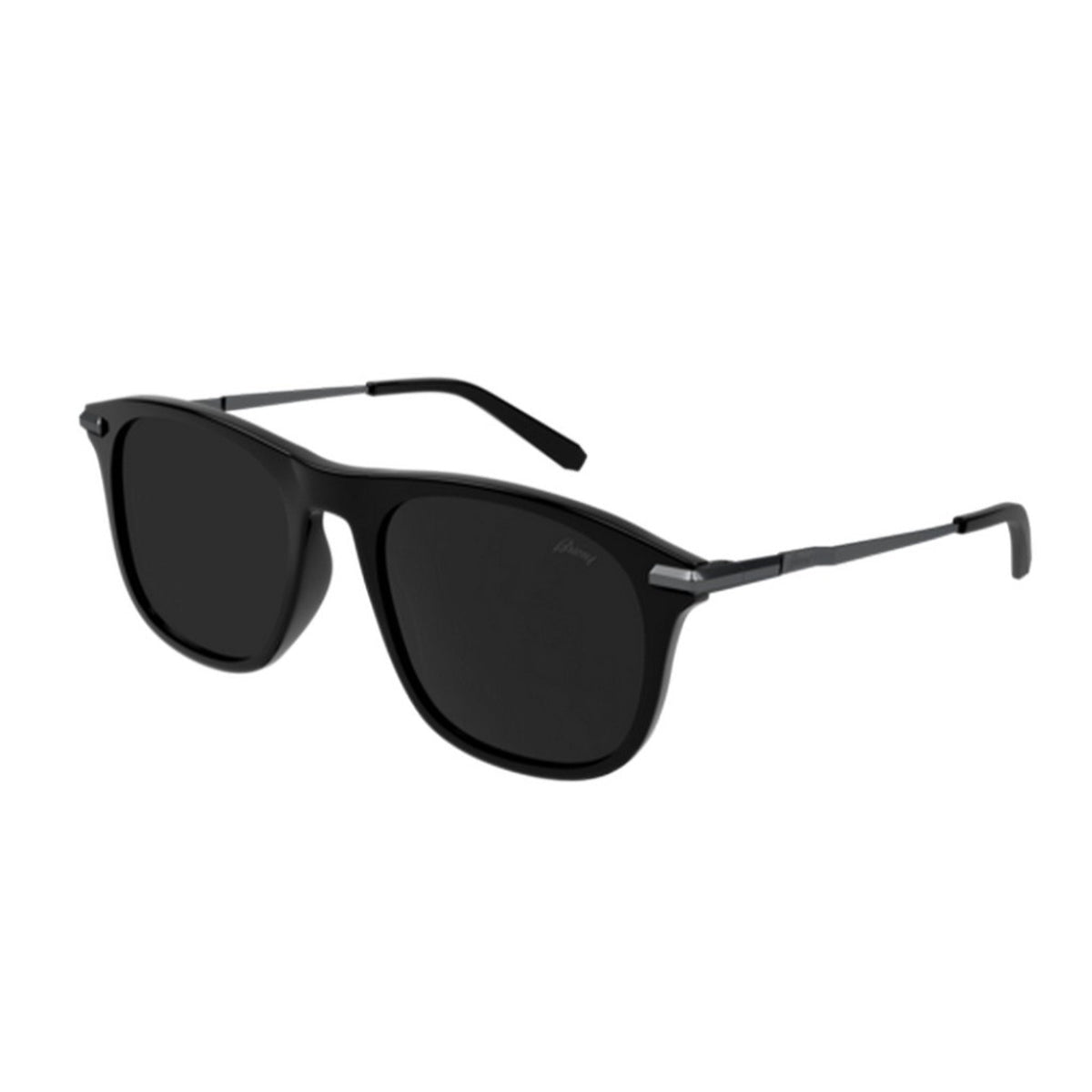 Brioni Men&#39;s Sunglasses Fall Winter 2021 Black grey Nylon Nylon Shiny BR0094S 001