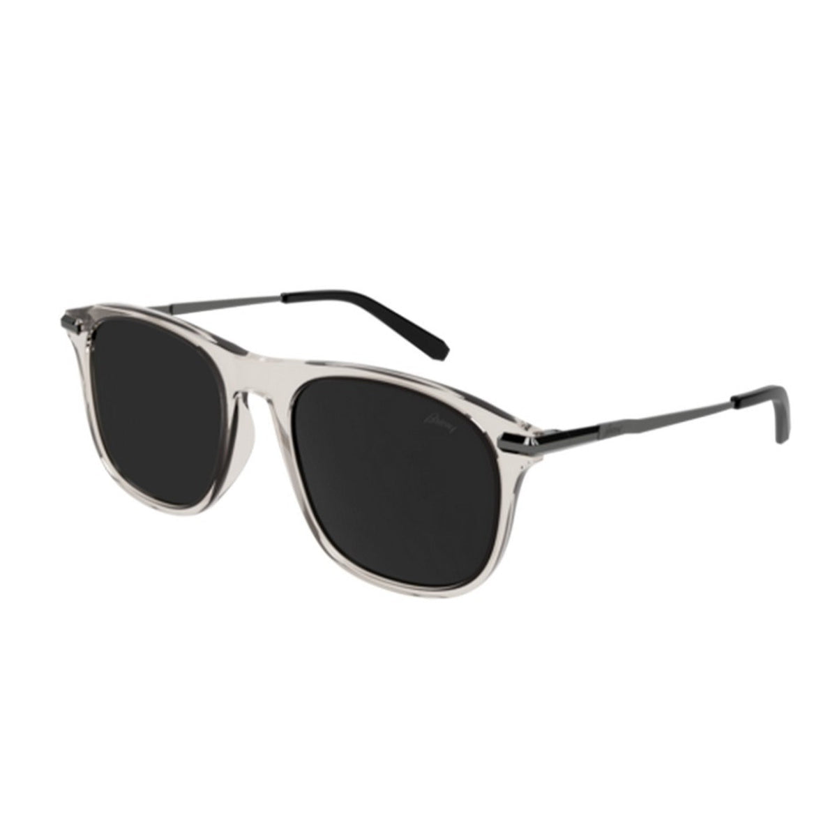 Brioni Men&#39;s Sunglasses Fall Winter 2021 Beige Grey Nylon Nylon Transparent BR0094S 004