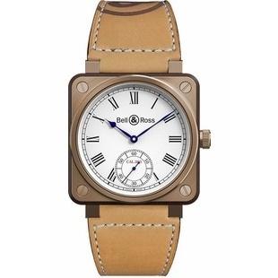 Bell & Ross Men's BR01-CM-203-B-V-037 Aviation Instruments  Tan Leather Watch