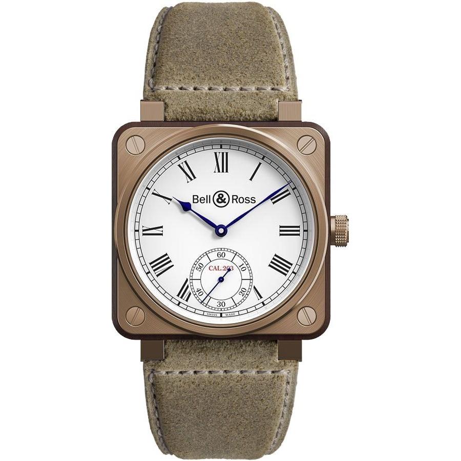 Bell & Ross Men's BR01-CM-203-B-V-055 Aviation Instruments  Aged Leather Watch