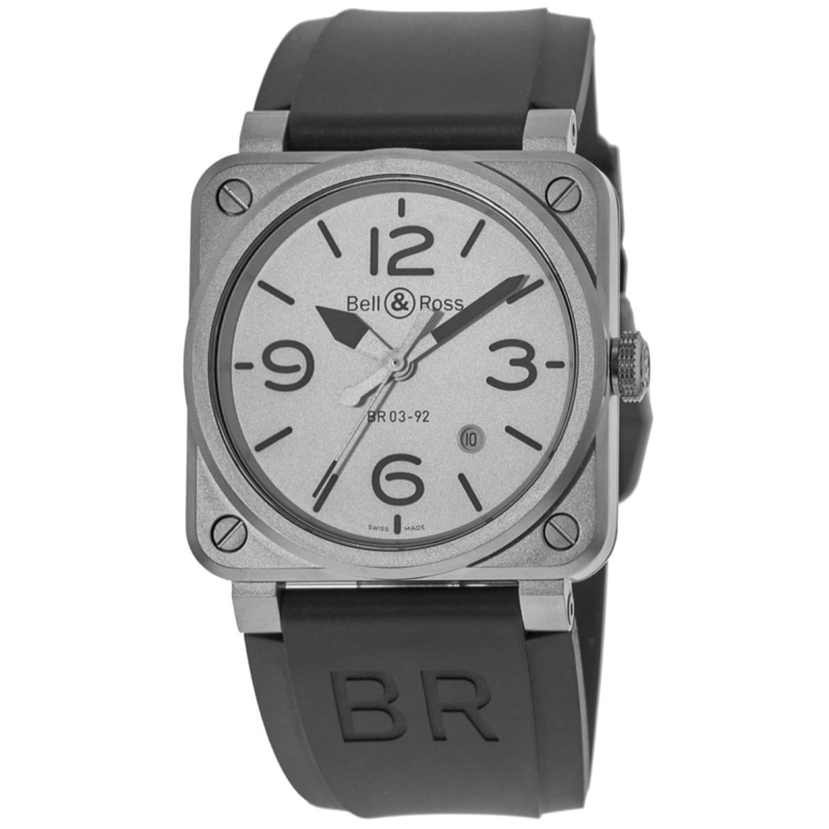 Bell & Ross Men's BR0392-GBL-ST-SRB Avaiation Horoblack Black Rubber Watch