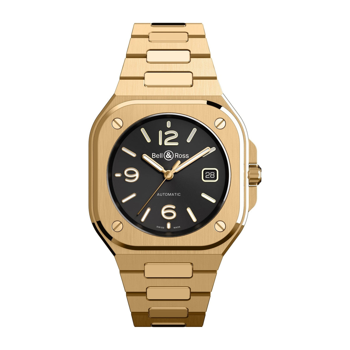 Bell & Ross Men's BR05A-BL-PG-SPG BR 05 (40 MM) Rose-Tone 18Kt Rose Gold Watch