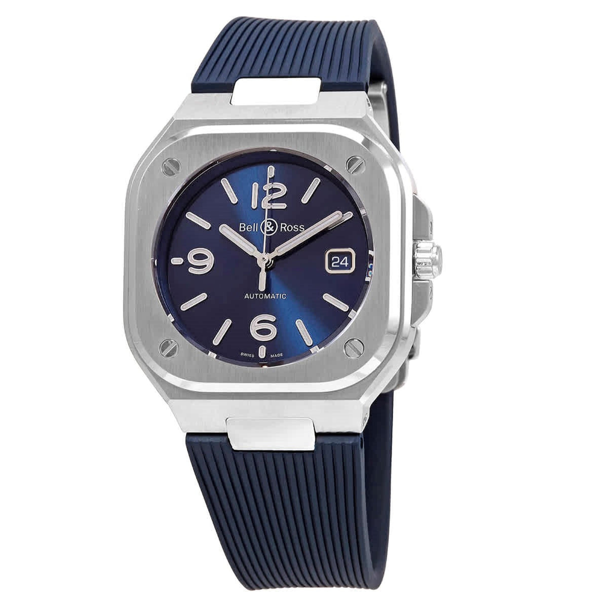 Bell & Ross Men's BR05A-BLU-ST-SR BR 05 Blue Rubber Watch