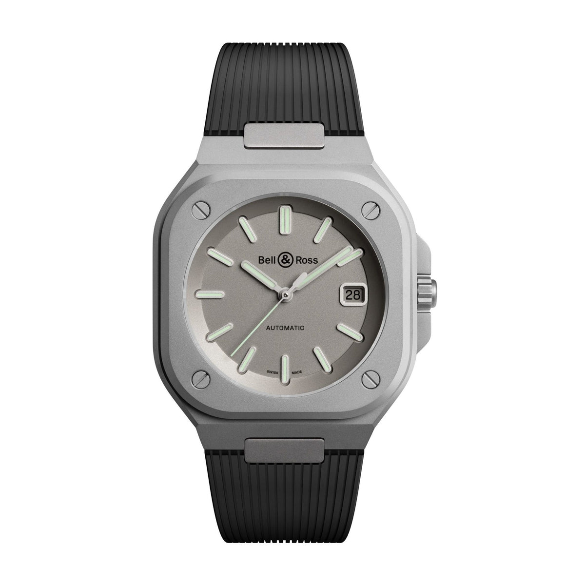 Bell & Ross Men's BR05A-GM-ST-SRB BR 05 Horolum Black Rubber Watch