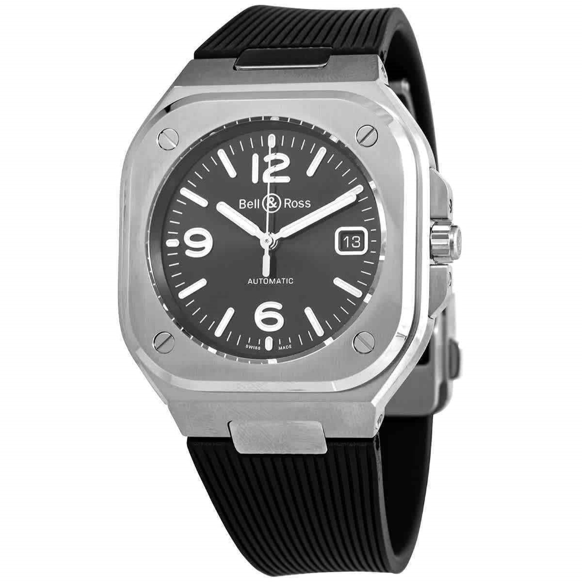 Bell & Ross Men's BR05A-GR-ST-SRB BR 05 Black Rubber Watch