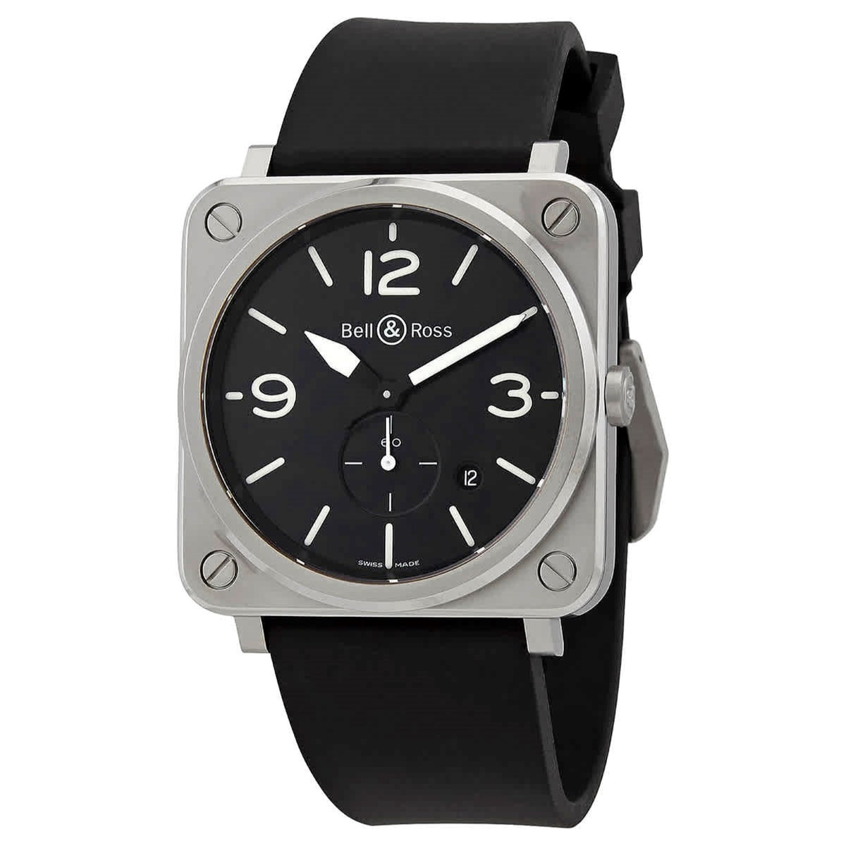 Bell & Ross Men's BRS-BLC-ST-SRB Bell And Ross Black Rubber Watch