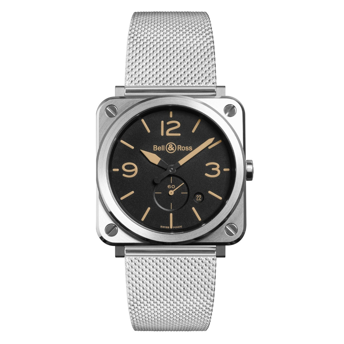 Bell & Ross Men's BRS-HERI-ST-SST BR S Steel Heritage Stainless Steel Watch