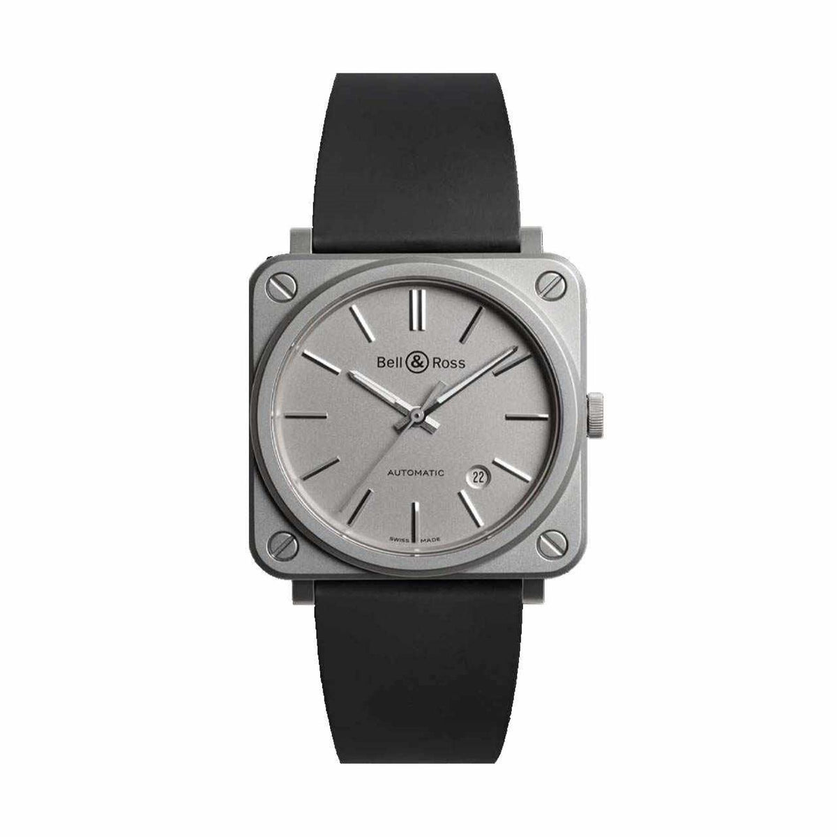 Bell & Ross Men's BRS92-GR-ST-SRB Aviation Black Rubber Watch