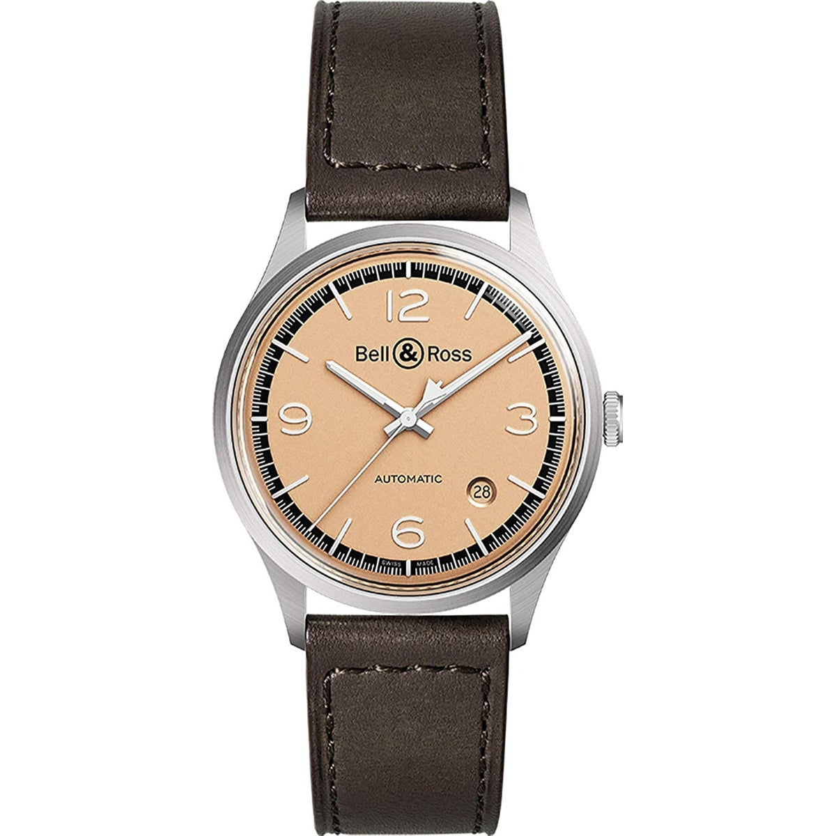 Bell & Ross Men's BRV192-BT-ST-SCA Bellytanker Brown Leather Watch