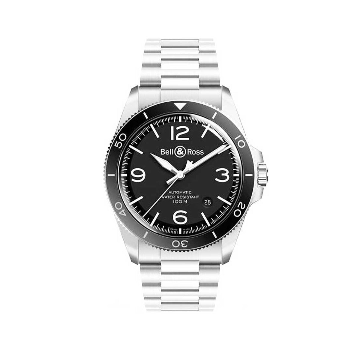 Bell & Ross Men's BRV292-BL-ST-SST Vintage V2-92 Stainless Steel Watch