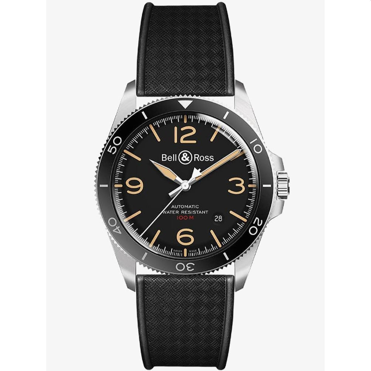Bell & Ross Men's BRV292-HER-ST-SRB Vintage Heritage Black Rubber Watch