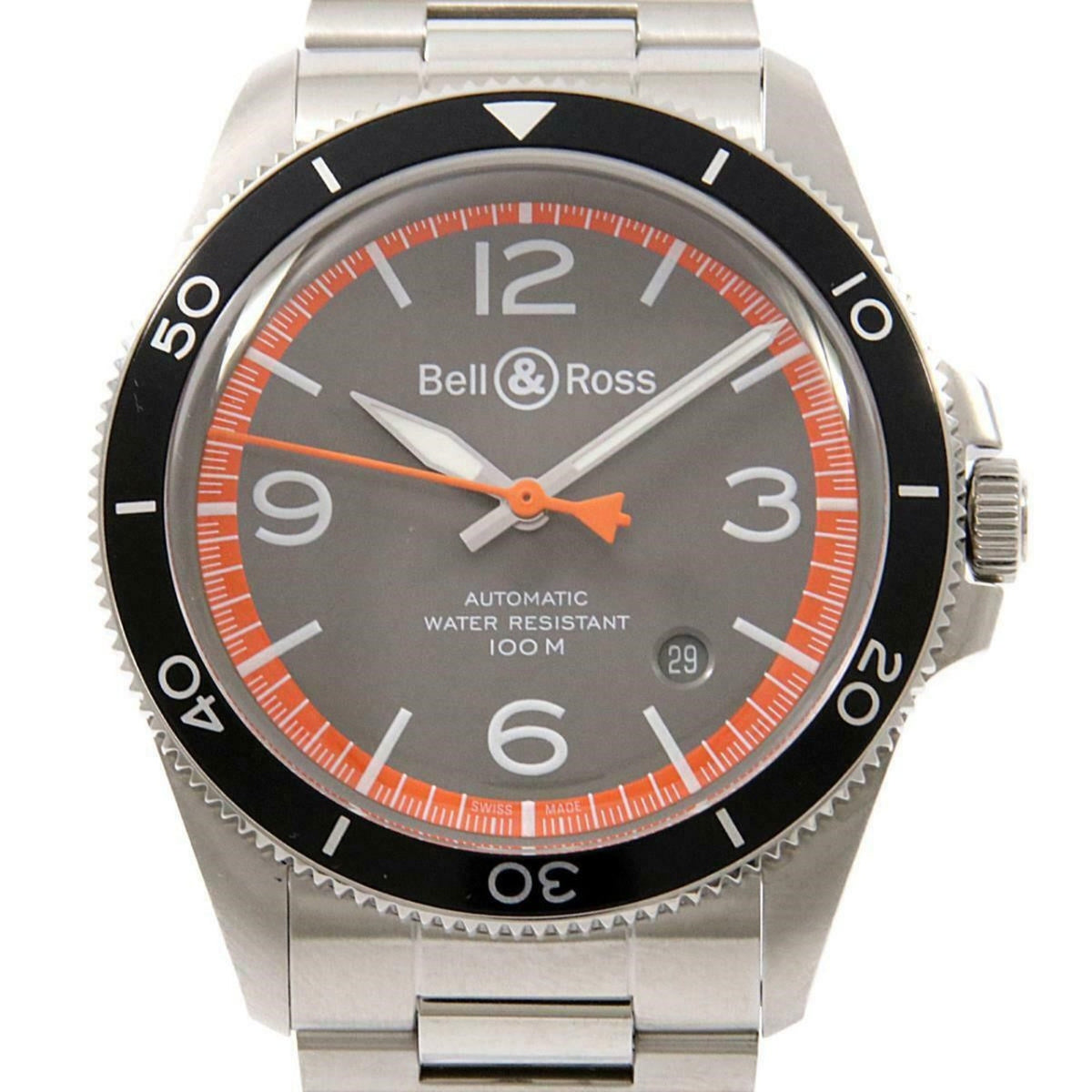 Bell & Ross Men's BRV292-ORA-ST-SST Vintage V2-92 Garde Cotes Stainless Steel Watch