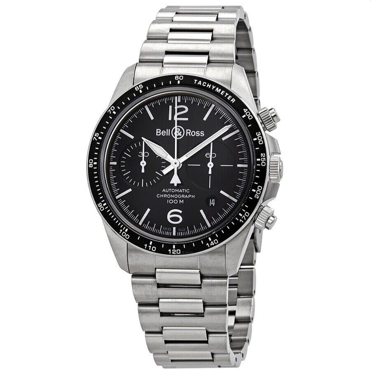 Bell & Ross Men's BRV294-BL-ST-SST Vintage V2-94 Chronograph Stainless Steel Watch