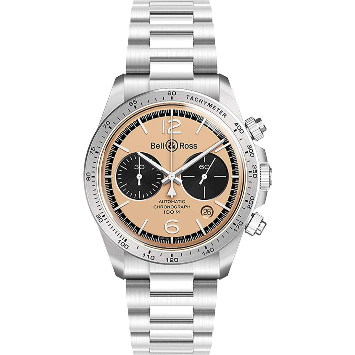 Bell & Ross Men's BRV294-BT-ST-SST BR V1-92 Bellytanker Chronograph Stainless Steel Watch