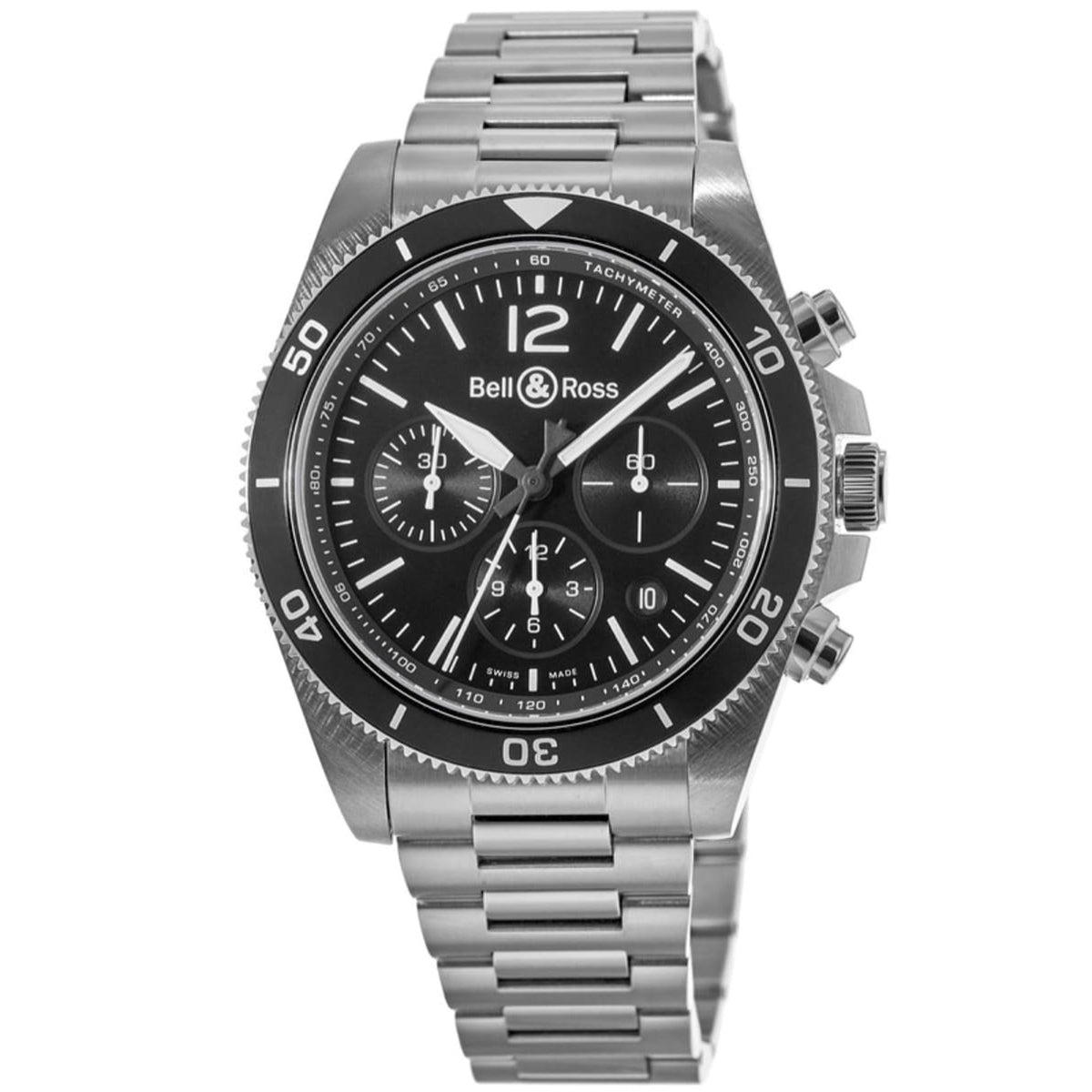 Bell & Ross Men's BRV394-BL-ST-SST BR V3-94 Chronograph Stainless Steel Watch