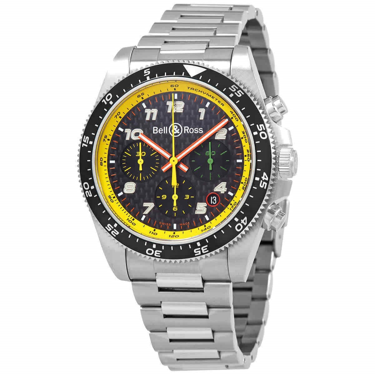 Bell & Ross Men's BRV394-RS19-SST Vintage Renault Sport Chronograph Stainless Steel Watch