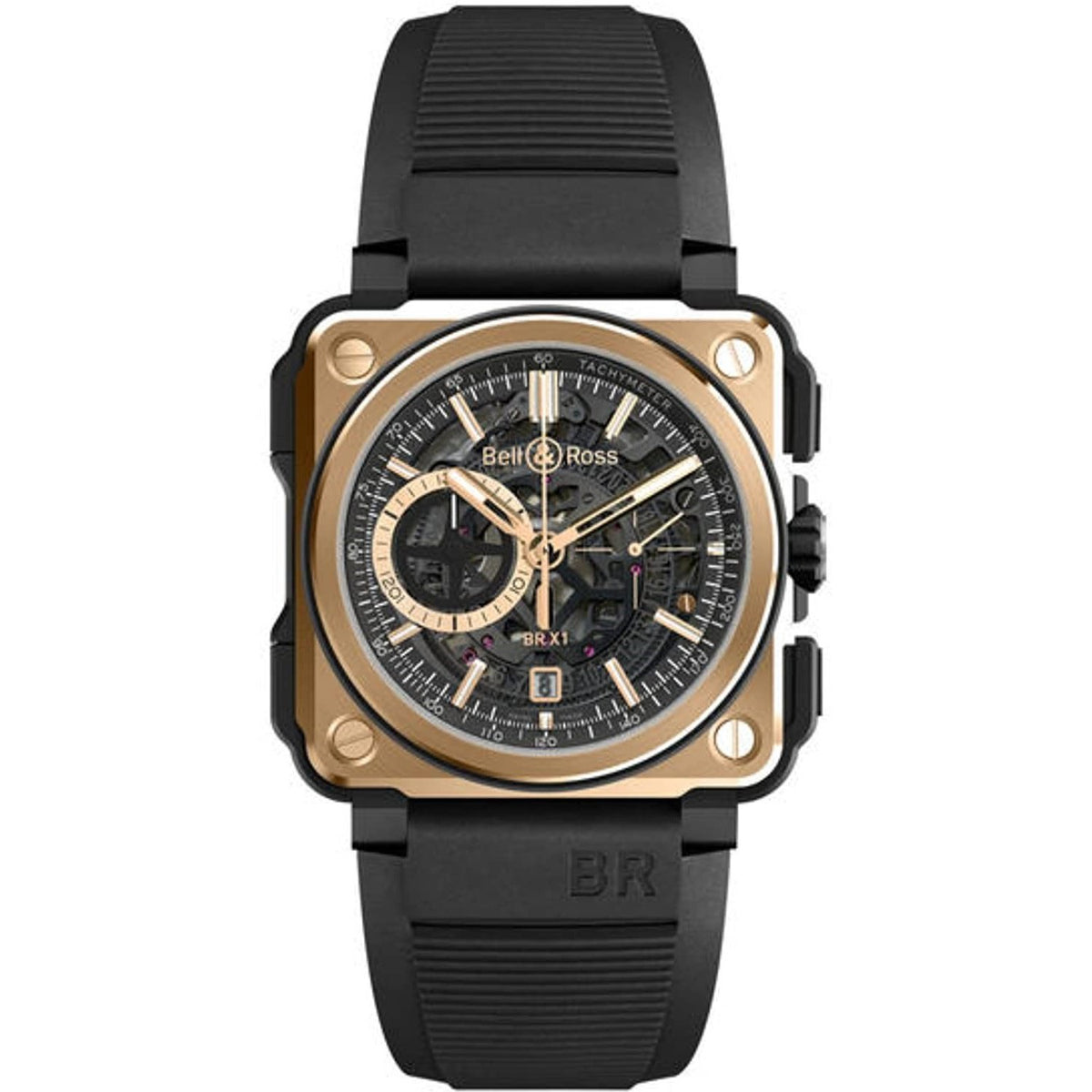 Bell & Ross Men's BRX1-CE-PG Aviation Experimental Limited Edition Chronograph Black Rubber Watch
