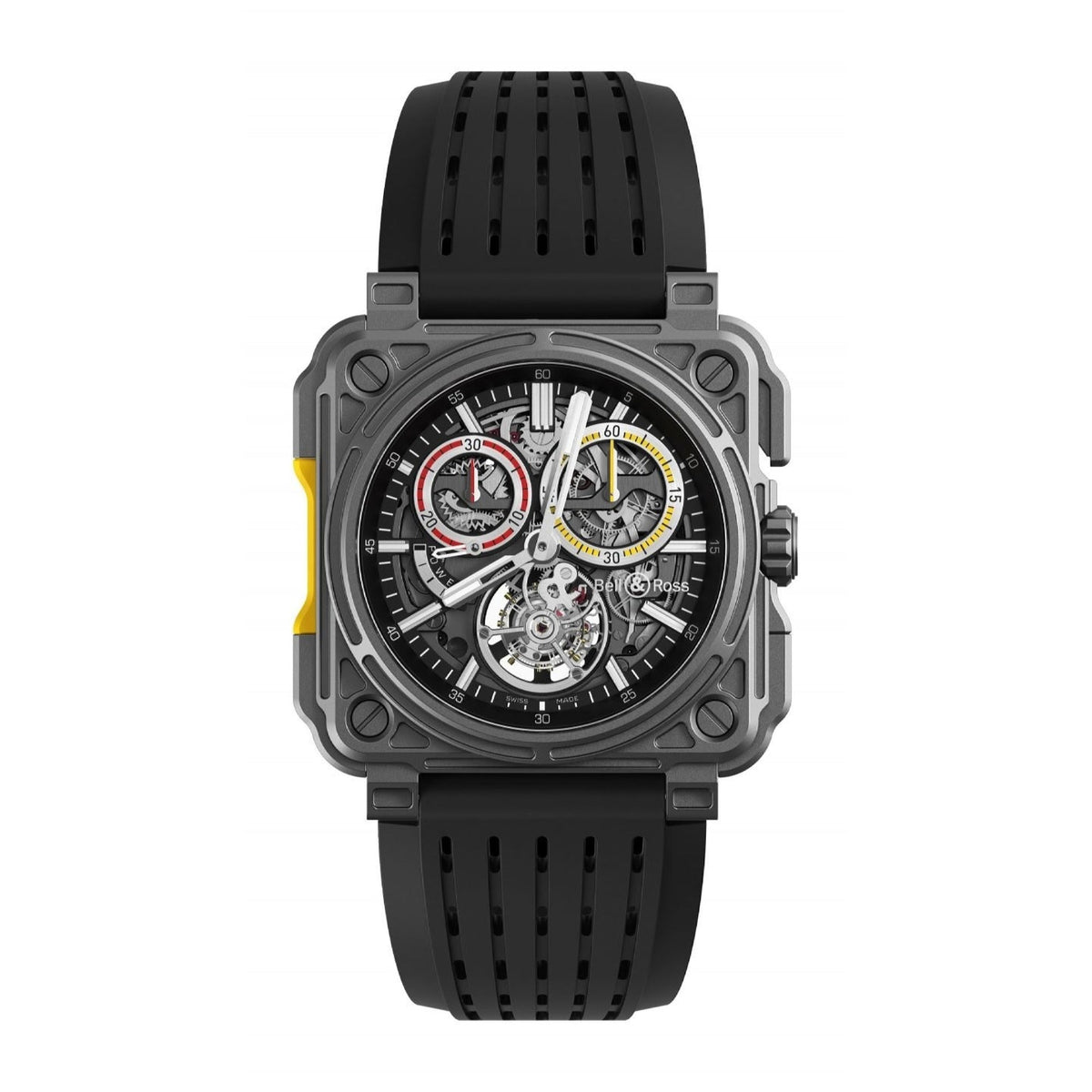 Bell & Ross Men's BRX1-CHTB-RS18 Br X1 Tourbillon Chronograph Black Rubber Watch