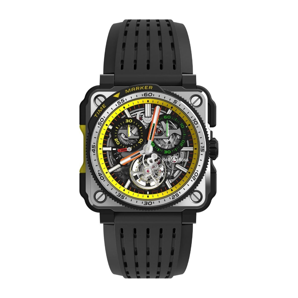 Bell & Ross Men's BRX1-CHTB-RS19-SRB Experimental Chronograph Black Rubber Watch