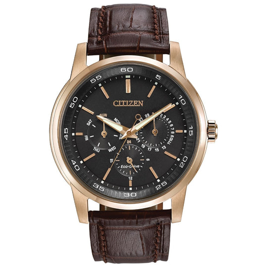 Citizen Men's BU2013-08E Eco-Drive Chronograph Brown Leather Watch