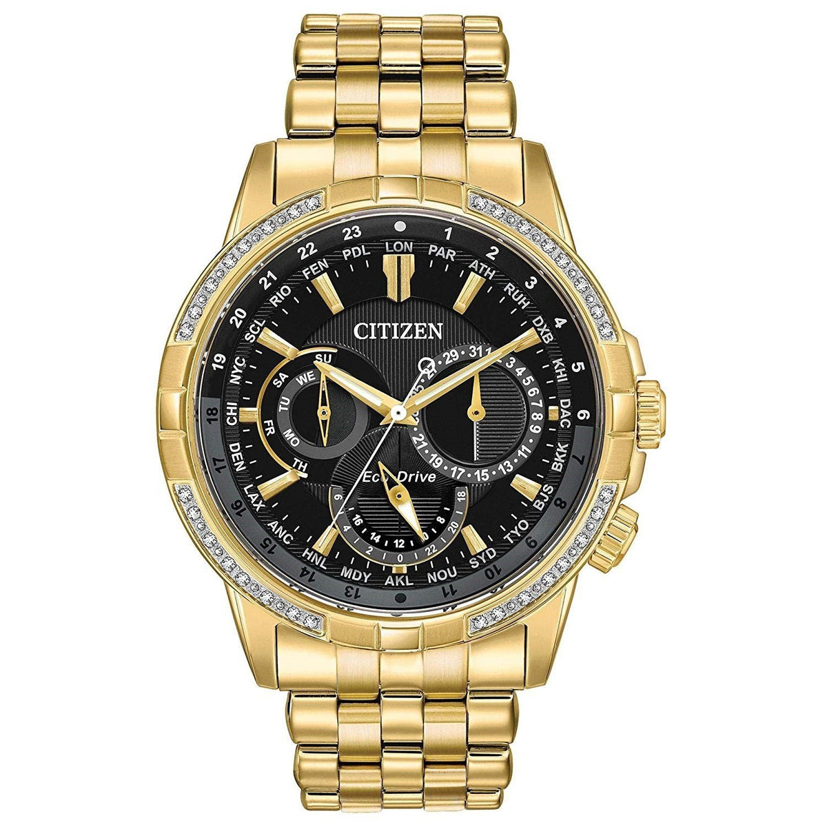 Citizen Men&#39;s BU2082-56E Calendrier Gold-Tone Stainless Steel Watch