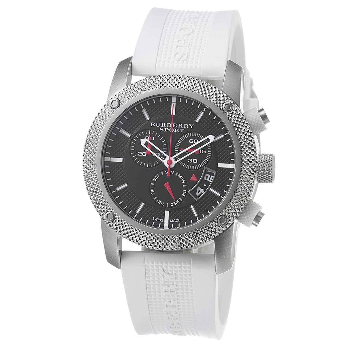 Burberry Men&#39;s BU7707 Endurance Chronograph White Rubber Watch