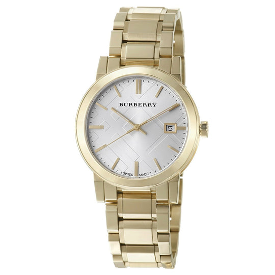Burberry Unisex BU9003 Large Check Gold-Tone Stainless Steel Watch