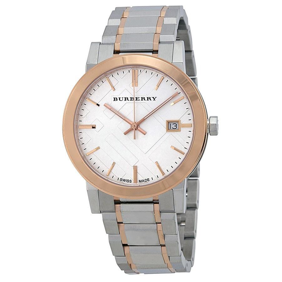 Burberry Women&#39;s BU9006 Large Check Two-Tone Stainless Steel Watch