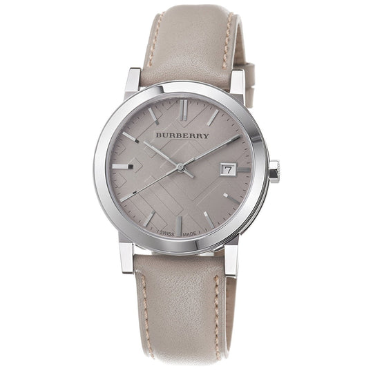 Burberry Unisex BU9010 Large Check Tan Leather Watch