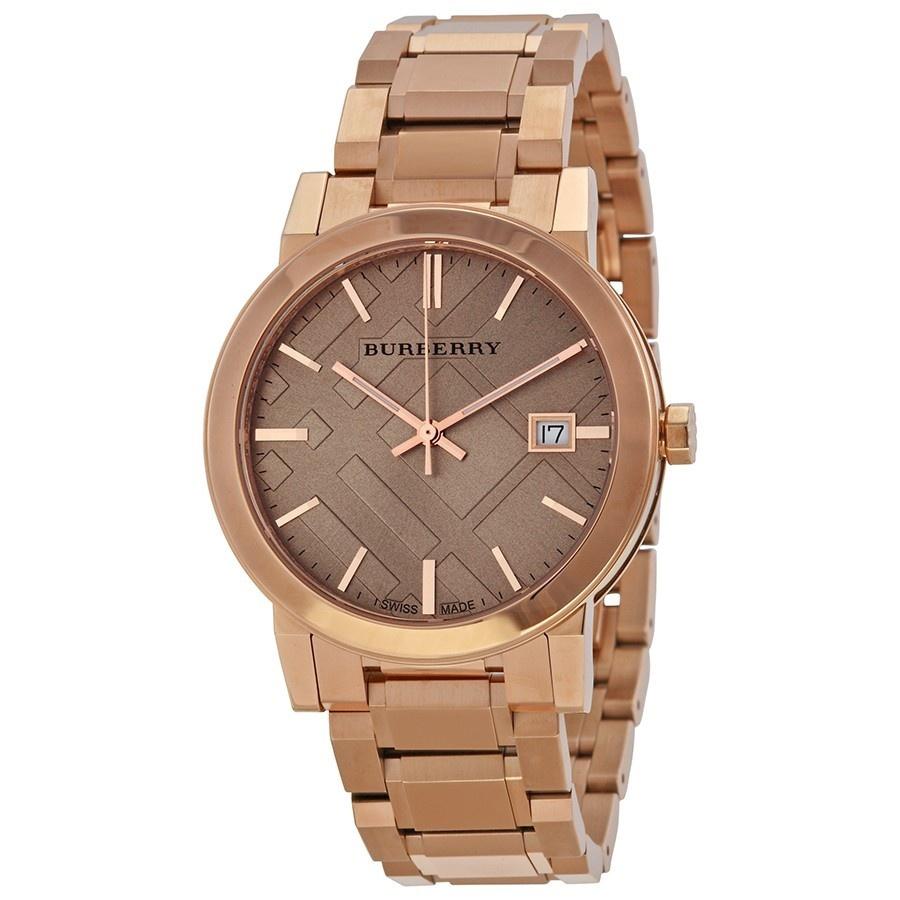 Burberry Women&#39;s BU9034 The City Rose-Tone Stainless Steel Watch