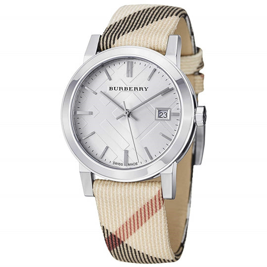 Burberry Women's BU9113 Swiss Nova Beige Leather Watch
