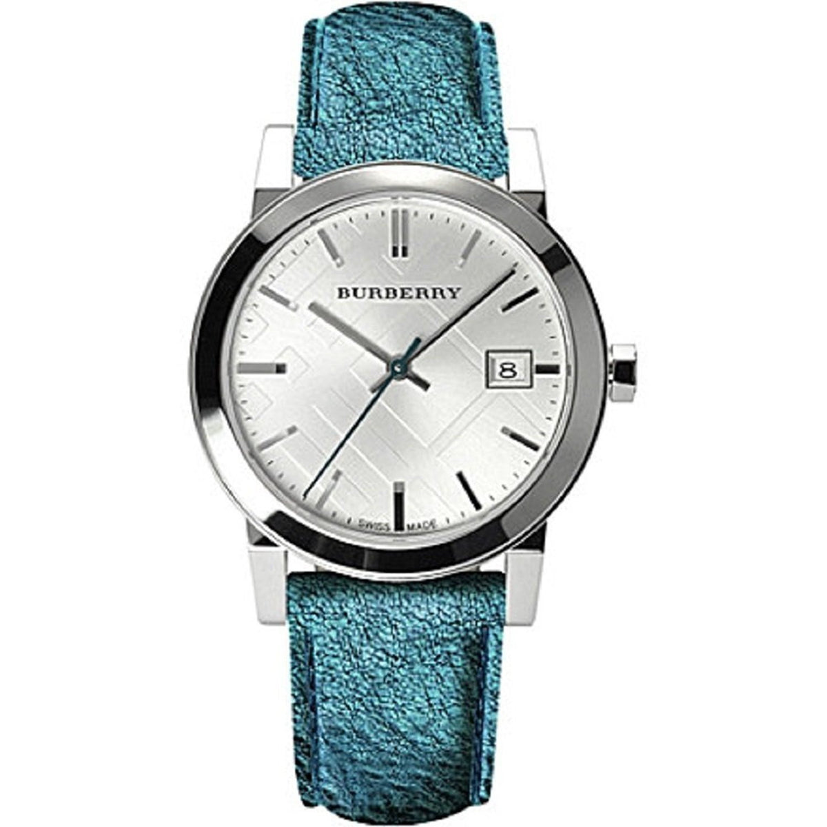 Burberry Women&#39;s BU9120 The City Teal Leather Watch