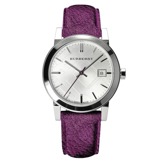 Burberry Women's BU9122 The City Purple Leather Watch