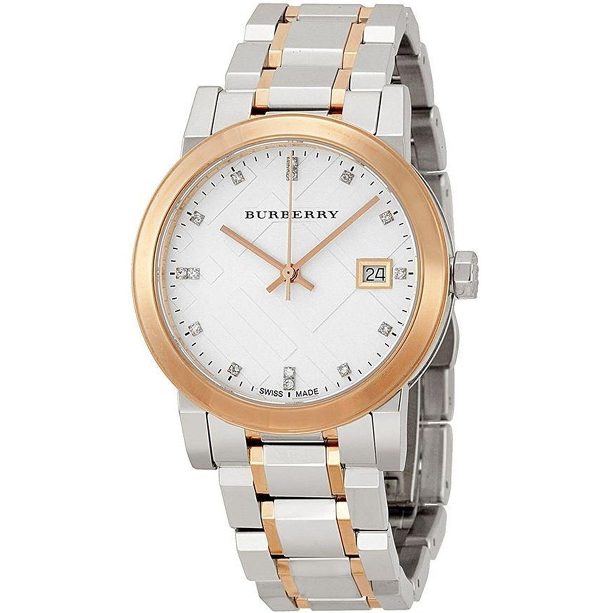 Burberry Women&#39;s BU9127 The City Diamond Two-Tone Stainless Steel Watch