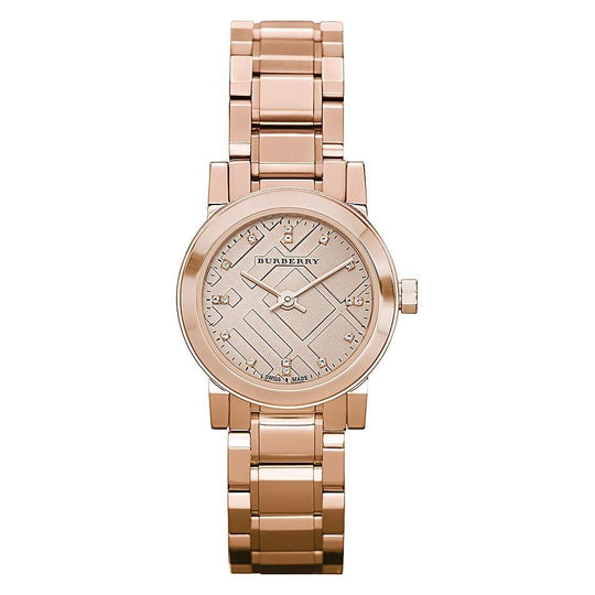 Burberry Women's BU9215 Heritage Diamond Rose-Tone Stainless Steel Watch