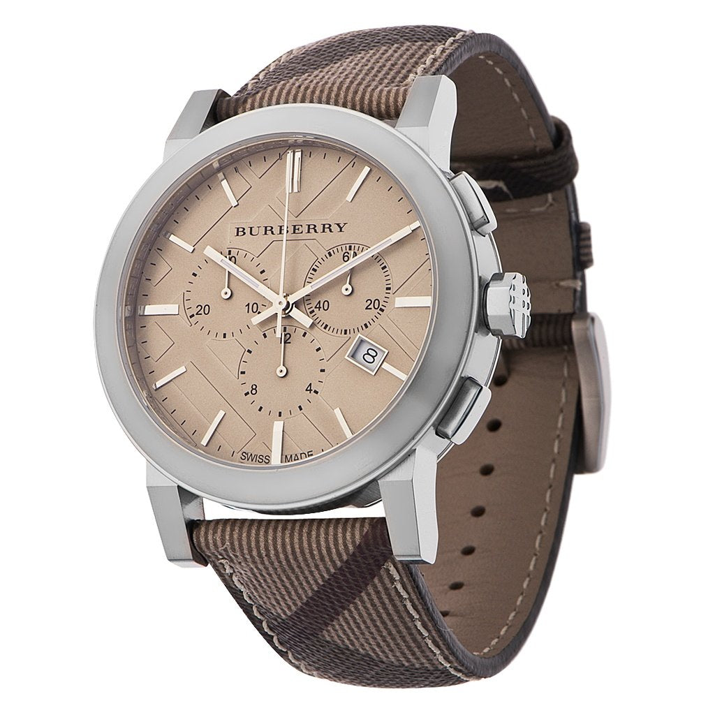 Burberry Men&#39;s BU9361 Impressed Chronograph Grey Fabric Watch